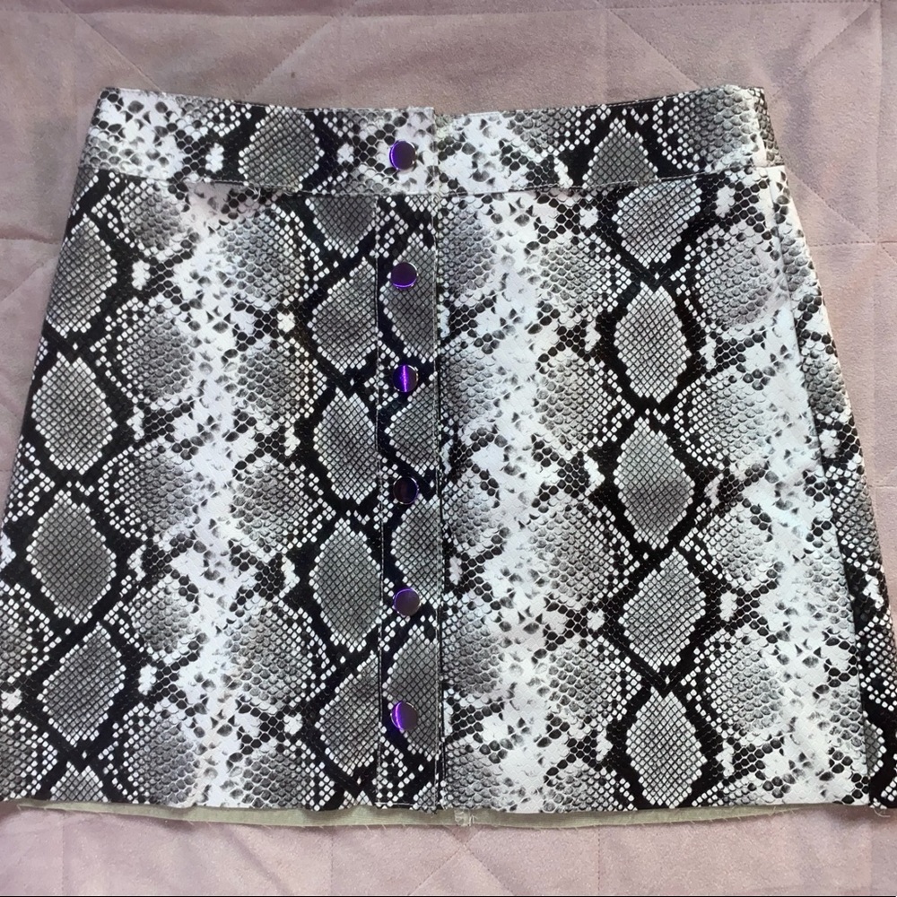 Snake print skirt
